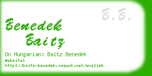 benedek baitz business card